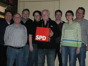 H. Foltin, K.-W. Schuster, W.-E. Knebel, M.-Ch. Strobel, P. Spiegel, U. Bischoff, J. Klewar, T. Seyffarth (v.l.n.r.)
